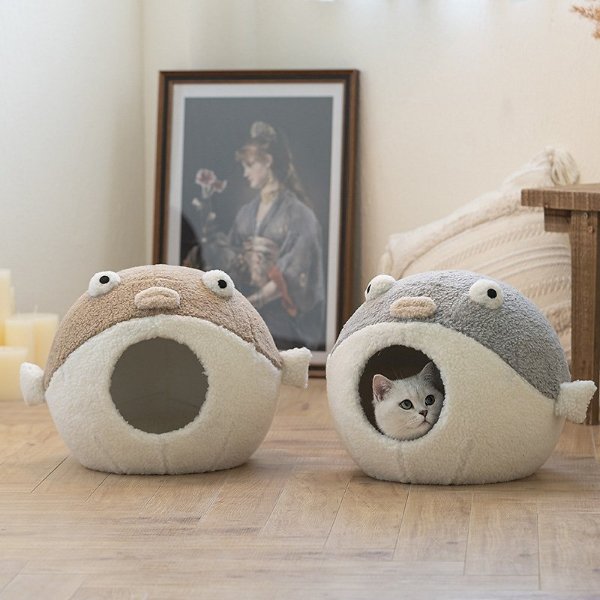 Ballonfish Cat Bed, Brown - Chewy.com