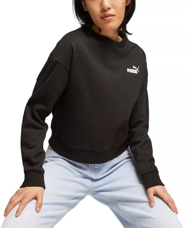 Women's Active Essential Relaxed-Fit Logo Crewneck Sweatshirt