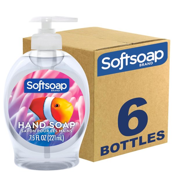 Softsoap Liquid Hand Soap, Aquarium Series - 7.5 Fl Oz (Pack of 6)