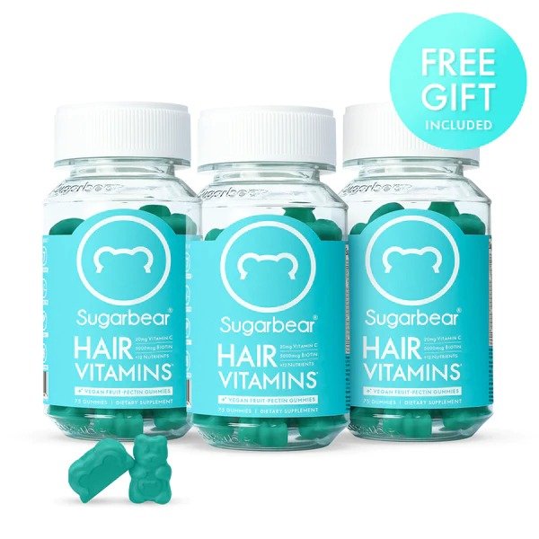 Sugarbear Hair Vitamins - 3 Month Pack + Free Gift