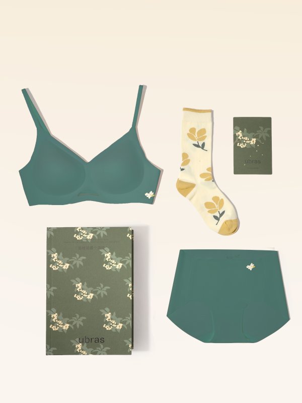 24H Comfort Golden Osmanthus Limited Gift Box ( One Size Bra+Brief+Socks)