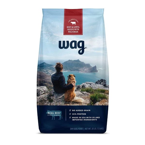 Amazon Brand - Wag Dry Dog Food, 35% Protein, No Added Grains