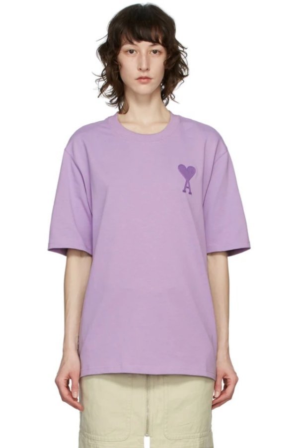 Purple Big Ami De Coeur T-Shirt