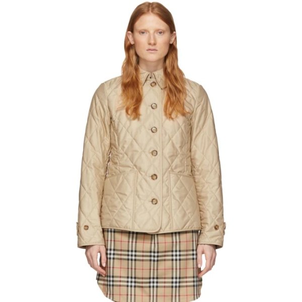 Burberry - Beige Quilted Fernhill Jacket