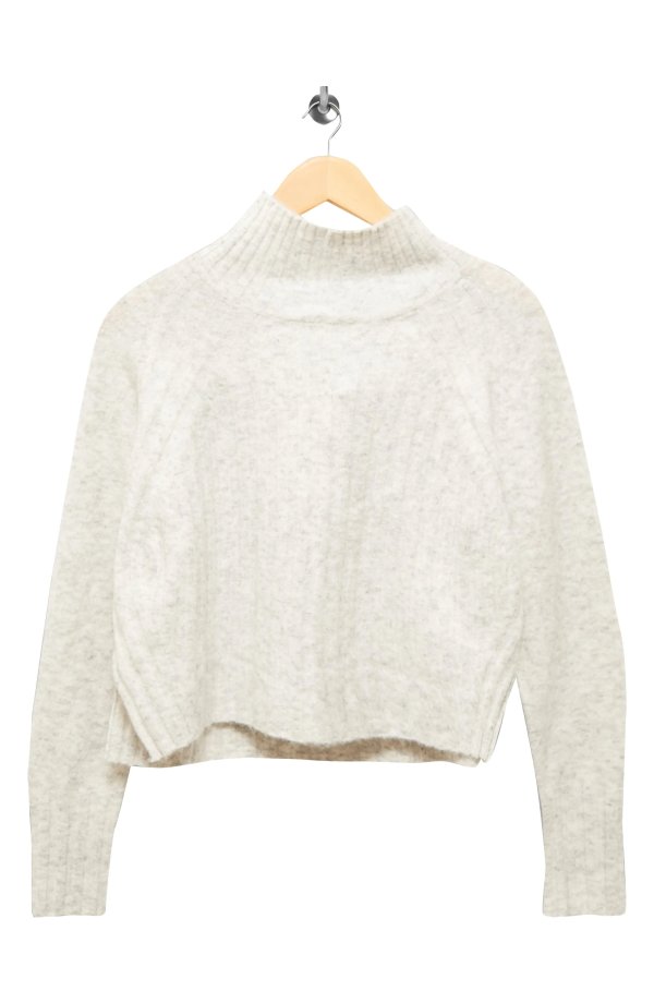 Rib Crop Turtleneck Sweater