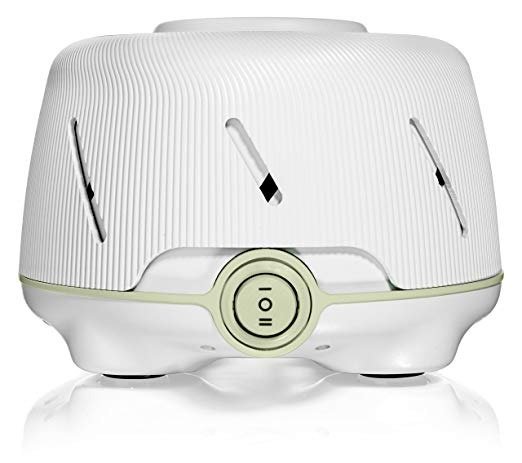 Dohm (White/ Green) | White noise machine | 101 Night Trial & 1 Year Warranty | Soothing sounds from a real fan helps cancel noise while you sleep | For adults & children