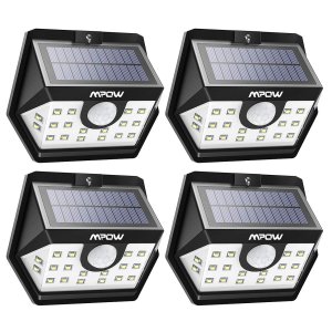 Mpow Solar Lights Outdoor, Bright 20 LED Motion Activated Lights with Wide Angle Lighting