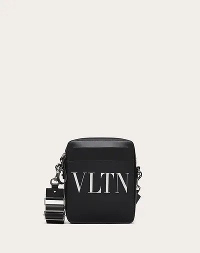 SMALL LEATHER VLTN CROSSBODY BAG for Man | Valentino Online Boutique