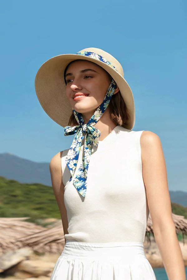 Knit - Straw Sun Hat UPF50+