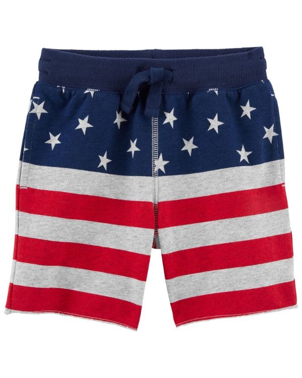 Toddler Coloblock Stars and Stripes Shorts