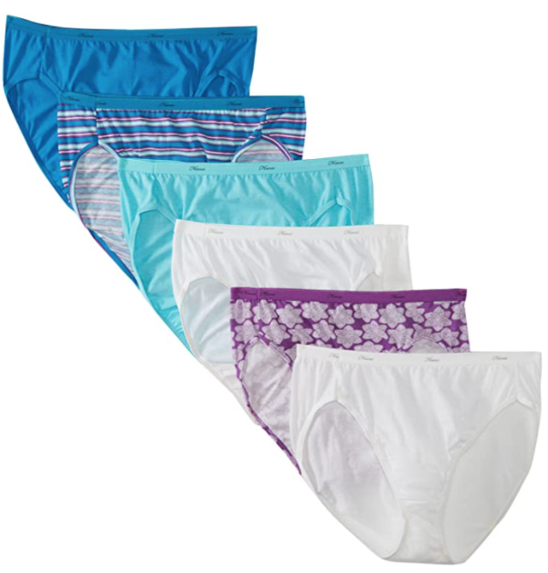 Women's Soft Cotton Tagless Hi Cut Panty, Multiple Packs
