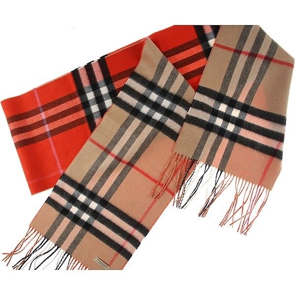 Reversable Giant Check Cashmere Scarf