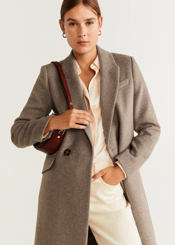 Lapels wool coat - Women | OUTLET USA