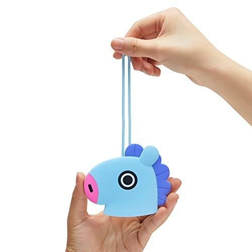 Official Merchandise by Line Friends - MANG Character Silicone Name ID Badge Holder, Blue
