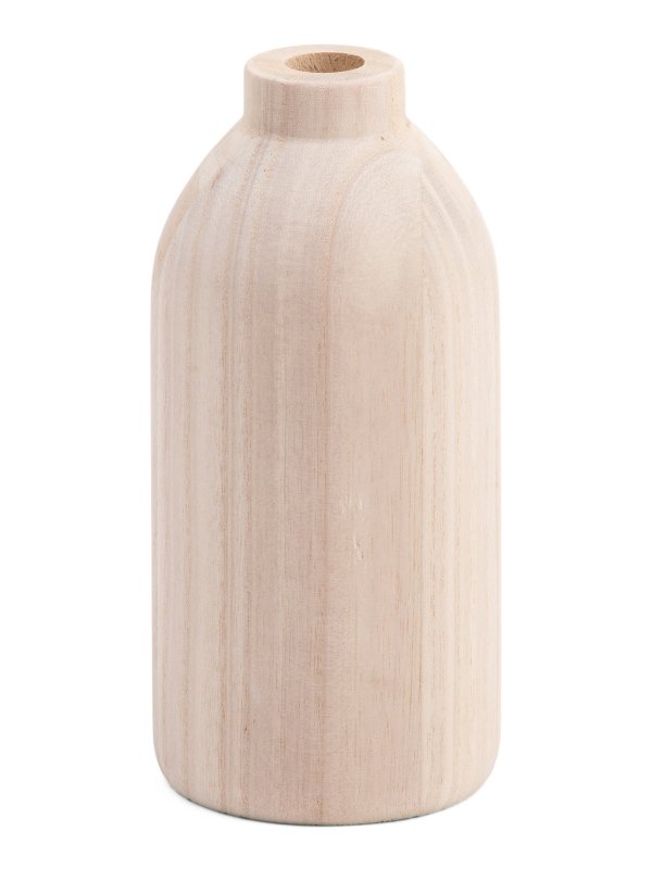 7.5in Wooden Vase