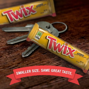 TWIX 100 Calories Caramel Chocolate Cookie Bar Candy 0.71-Ounce Bar 24-Count Box