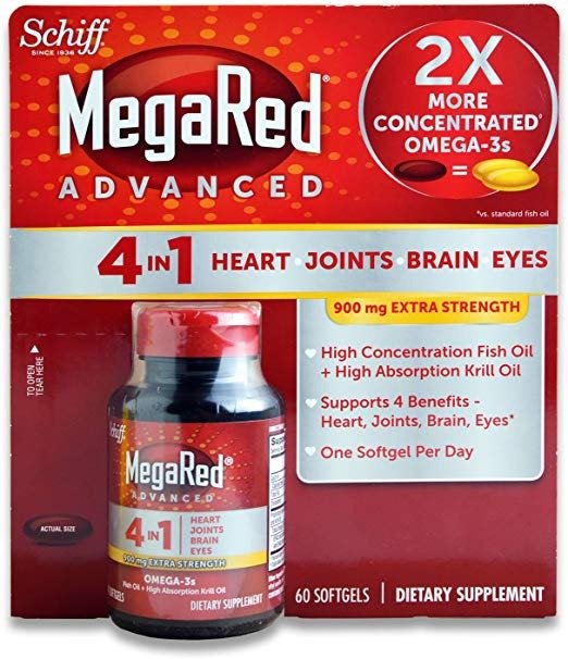 Advanced 4 in 1 Heart Joints Brain Eye 60 Softgels 900mg Extra Strength
