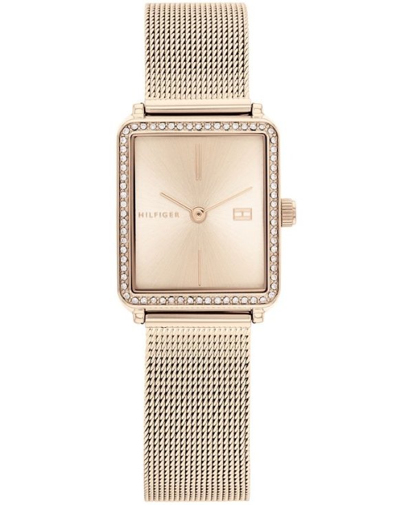 Women's Carnation Gold-Tone Mesh Bracelet Watch 21mm