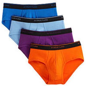  Structure Men's Low-Rise Brief 4-Pack