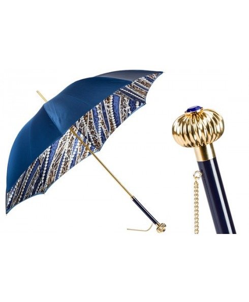 珍珠双面蓝色雨伞