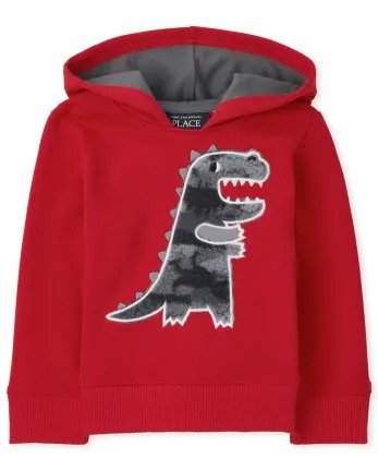 Baby And Toddler Boys Long Sleeve Camo Dino Fleece Hoodie | The Children's Place - CLASSICRED