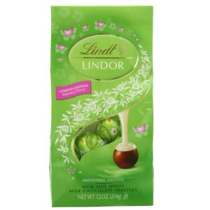 Lindt LINDOR春季新包装白巧克力Truffle球 7.2 Ounce