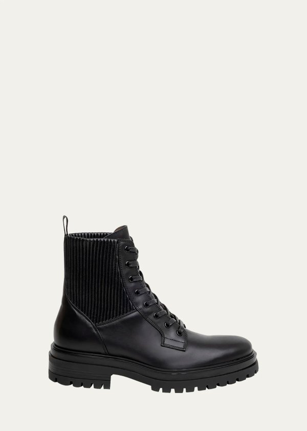 Men's Martis Eco Leather Lace-Up Combat Boots