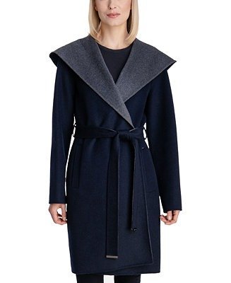 Two-Tone Double-Face Belted Coat