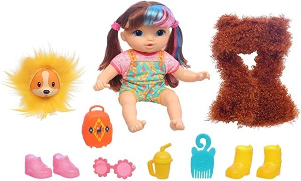 Baby Alive Littles, Fantasy Styles Squad Doll, Little Harlyn, Safari Accessories, Straight Brown Hair Toy for Kids Ages 3 Years and Up (Amazon Exclusive)
