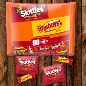 Skittles & Starburst Fun Size Halloween Candy Assortment 90pks