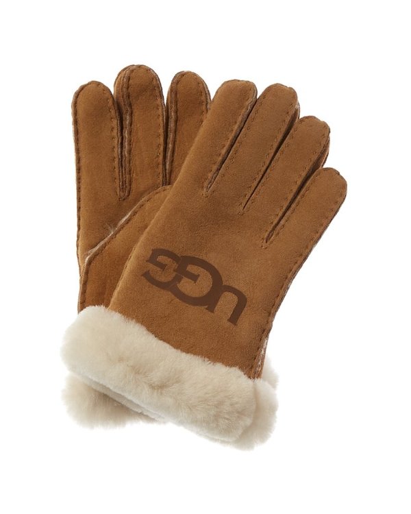 Logo Suede Gloves