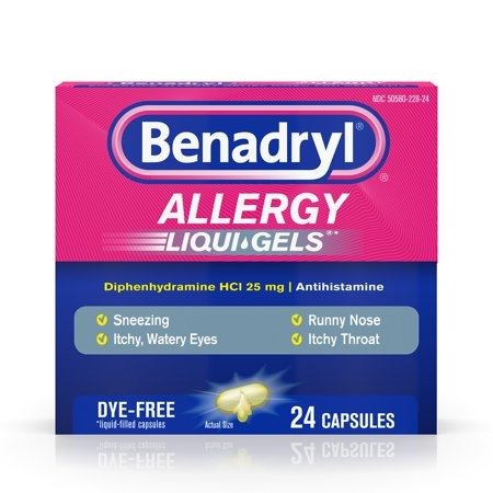 Liqui-Gels Antihistamine Allergy Medicine, Dye Free, 24 ct