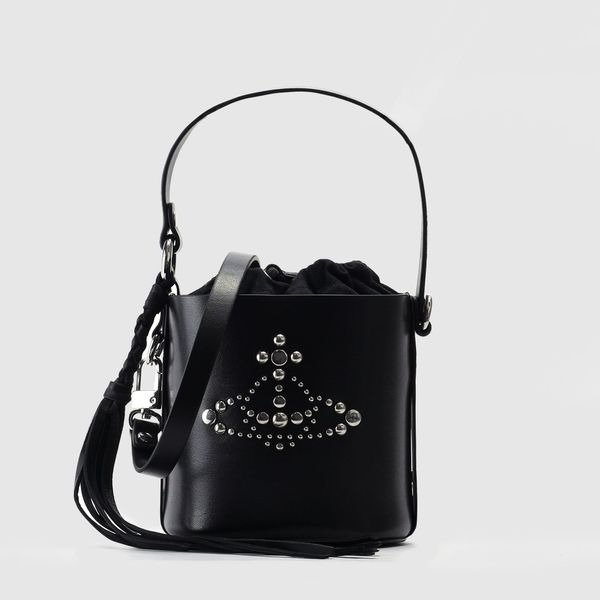 Women's Daisy Bucket Black Cross Body Bag