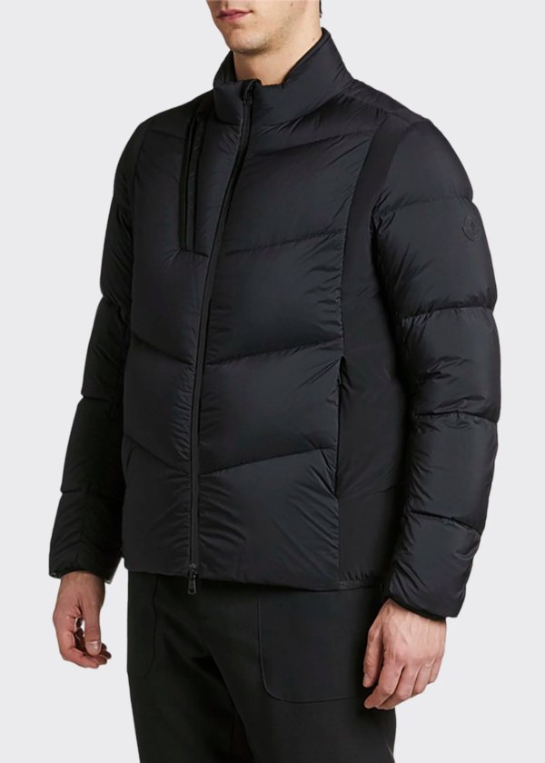 Men's Leblanc Asymmetrical-Pocket Puffer Coat