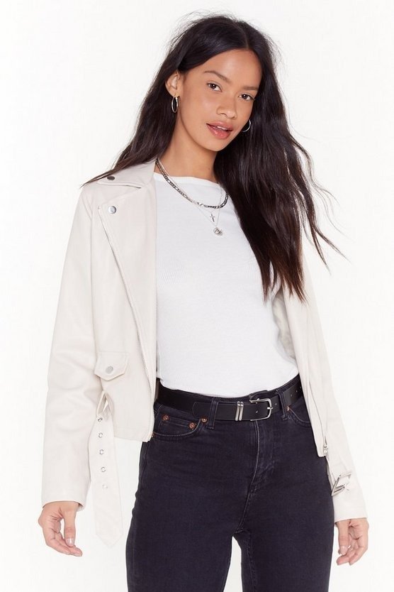 It's Now Or Faux Leather Cropped Moto Jacket | Shop Clothes at Nasty Gal!