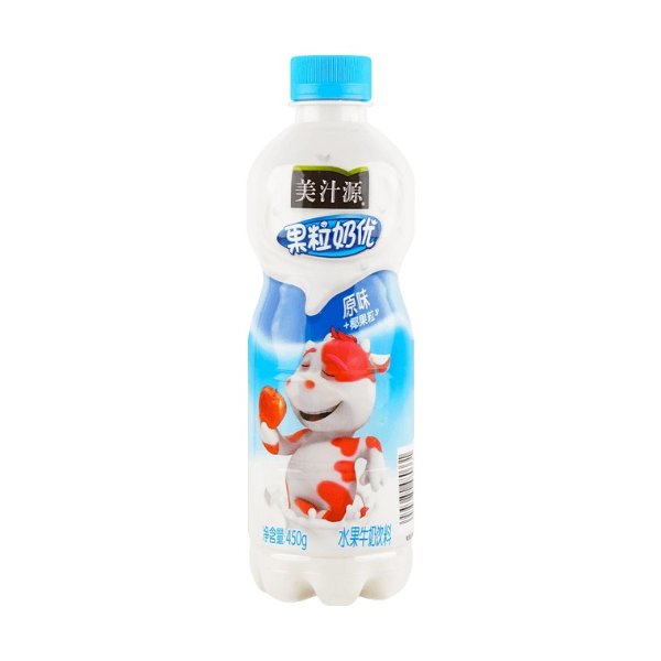 美汁源 果粒奶优 水果牛奶饮料 原味 450g