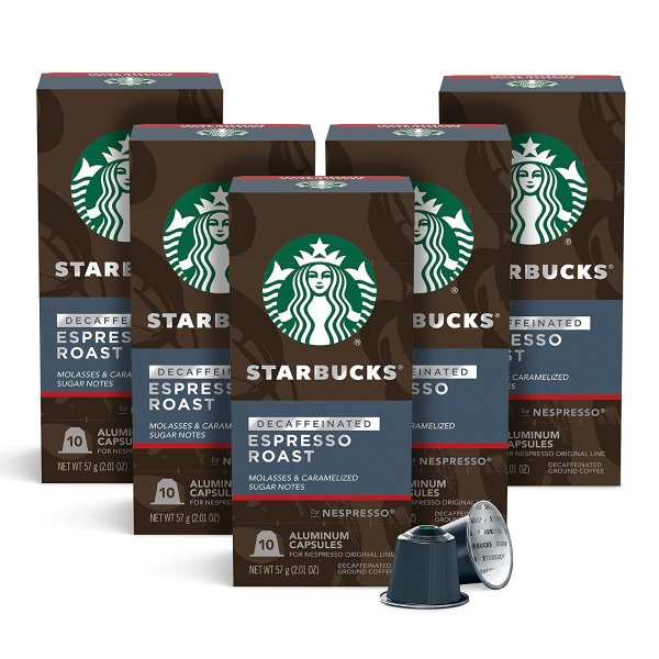 Starbucks by Nespresso 无咖啡因意式浓缩深度烘焙咖啡胶囊 50颗