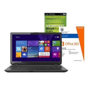 Toshiba Satellite C55DT-B5128 Touch-Screen Laptop, Internet Security Software & Microsoft Office Package