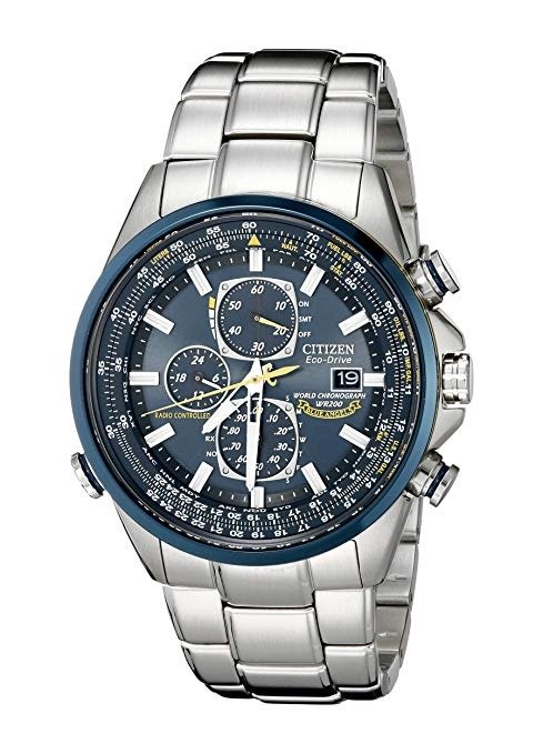 Men's AT8020-54L Blue Angels Stainless Steel Eco-Drive Dress Watch