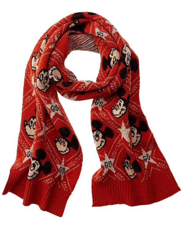 x Disney Jacquard Knit Wool & Alpaca-Blend Scarf