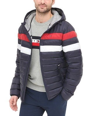 Men's Color Block Hooded Ski Coat, Created for Macy's
