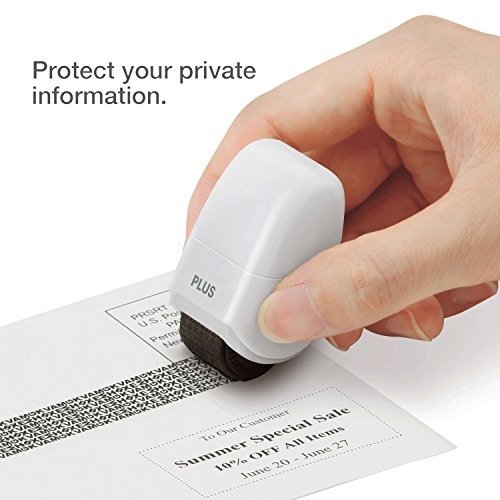 Guard Your ID 38425 Plus Mini Roller Stamp, White