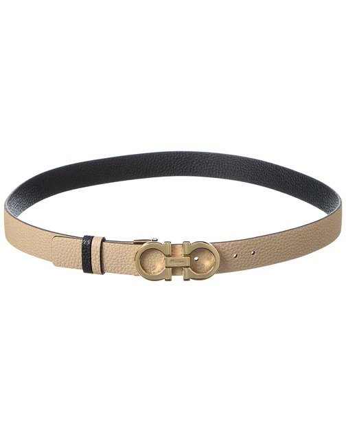 ferragamo gancini reversible & adjustable leather belt
