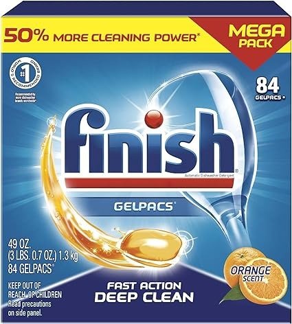 All in 1 Gelpacs Orange, Dishwasher Detergent Tablets 84 ea