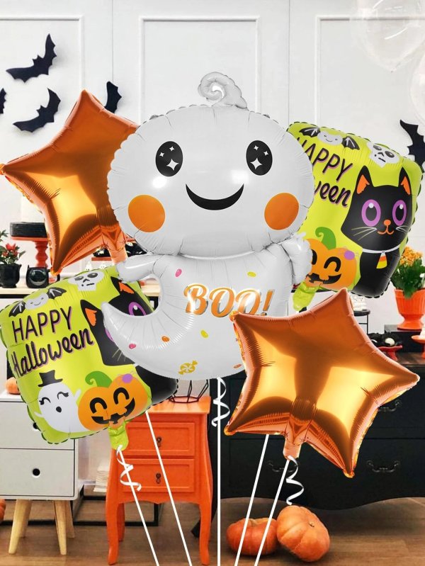 5pcs Halloween Cartoon Decorative Balloon