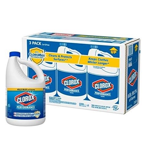 Performance Bleach with Cloromax, 3 Pack, 121 Ounce Bottles