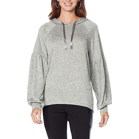 LounGy Brushed Knit Pullover Hoodie - 9918125 | HSN