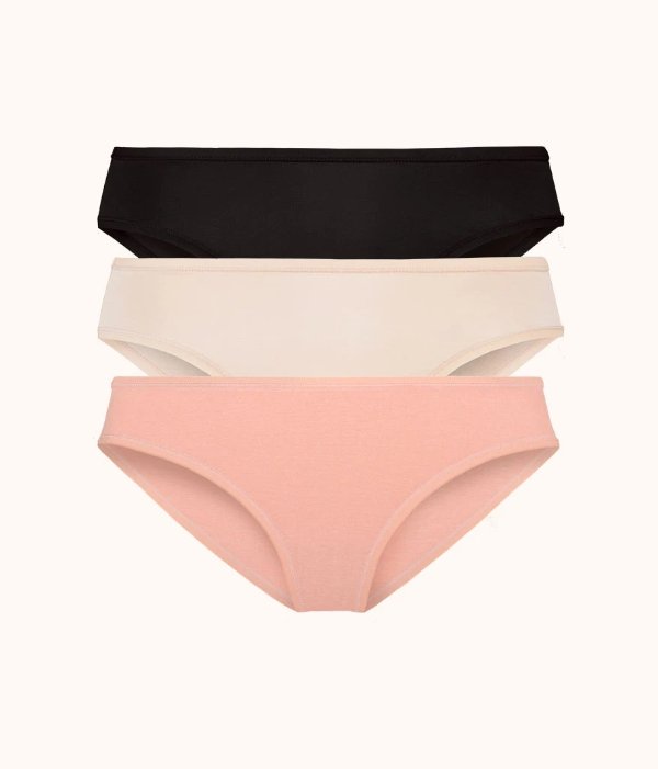The All-Day Bikini Bundle: Shell Pink/Toasted Almond/Jet Black