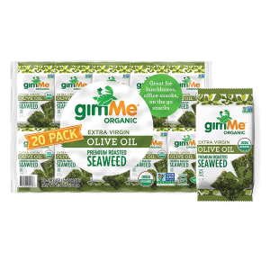 gimMe Organic Roasted Seaweed Sheets - Sea Salt - 20 Count