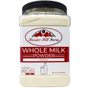 Hoosier Hill Farm All American Whole Milk Powder, 2lbs (32oz) | Made in USA, Batch tested gluten-free, Hormone-Free, No additives